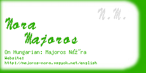 nora majoros business card
